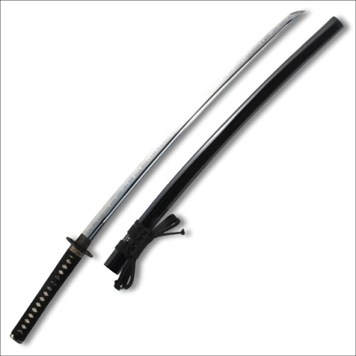 極美品 高級模造刀 樋有刀身 真鍮鍔 本革巻柄 拵全長103.5cm 居合刀 