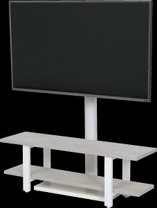 スタンドテレビ台 テレビ台 壁掛け風 収納付き ラックセット 幅90 奥行25 高さ30 回転 コード隠し 角度調整 高さ調整 32 〜 65 型 対応 薄型 シンプル 黒 白 ジェイケイプラン KKS-0032SET