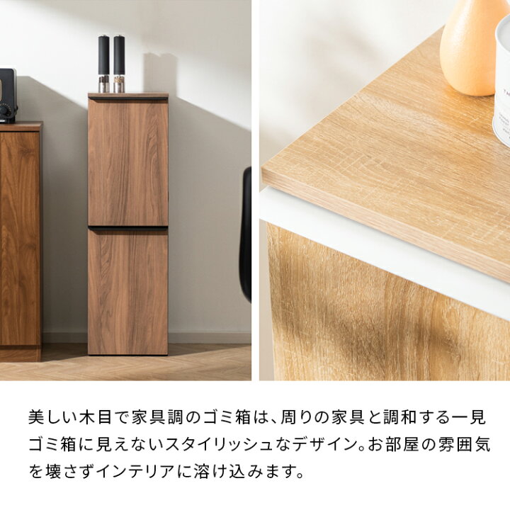 楽天市場】【送料無料】 ゴミ箱 分別 縦型 2段 3分別 スリム 幅30.5cm 