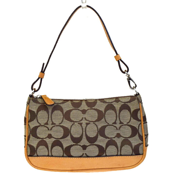 楽天市場】【中古】 中美品 コーチ COACH シグネチャー ハンドバッグ 