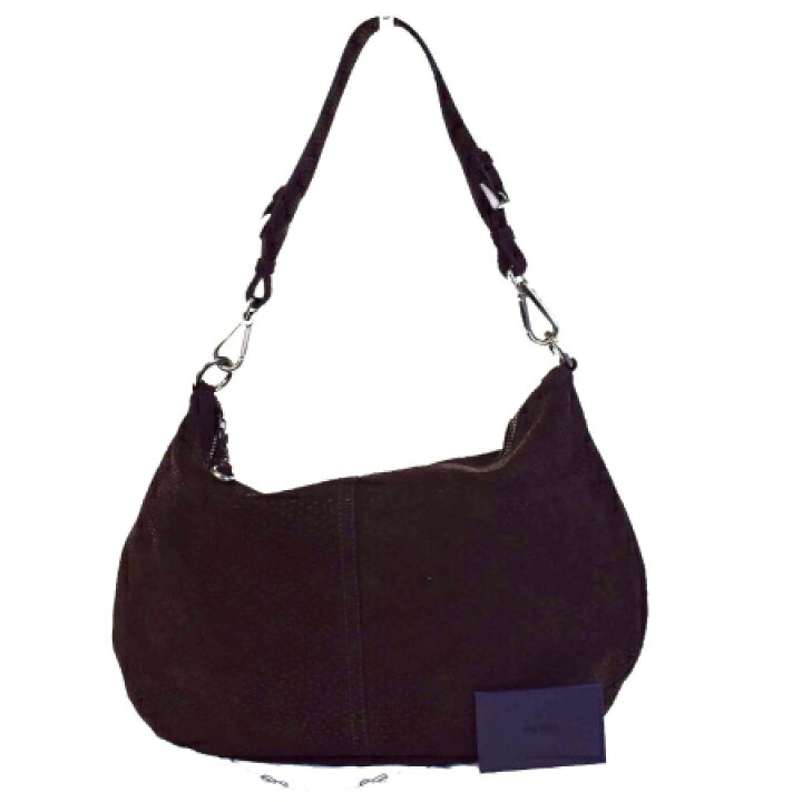 楽天市場】【中古】 中美品 プラダ PRADA ショルダーバッグ ブラウン 