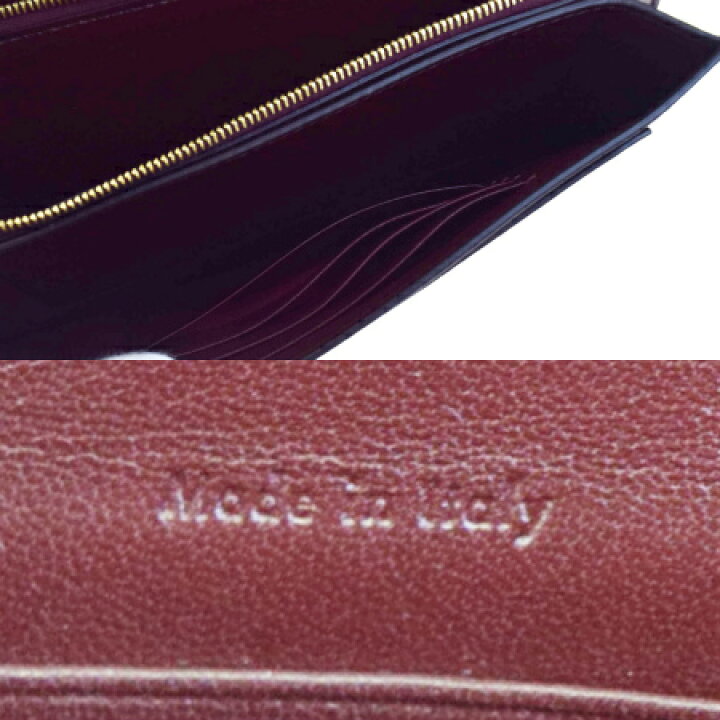 楽天市場】【中古】 超美品 セリーヌ CELINE 二つ折り 長財布 ネイビー 