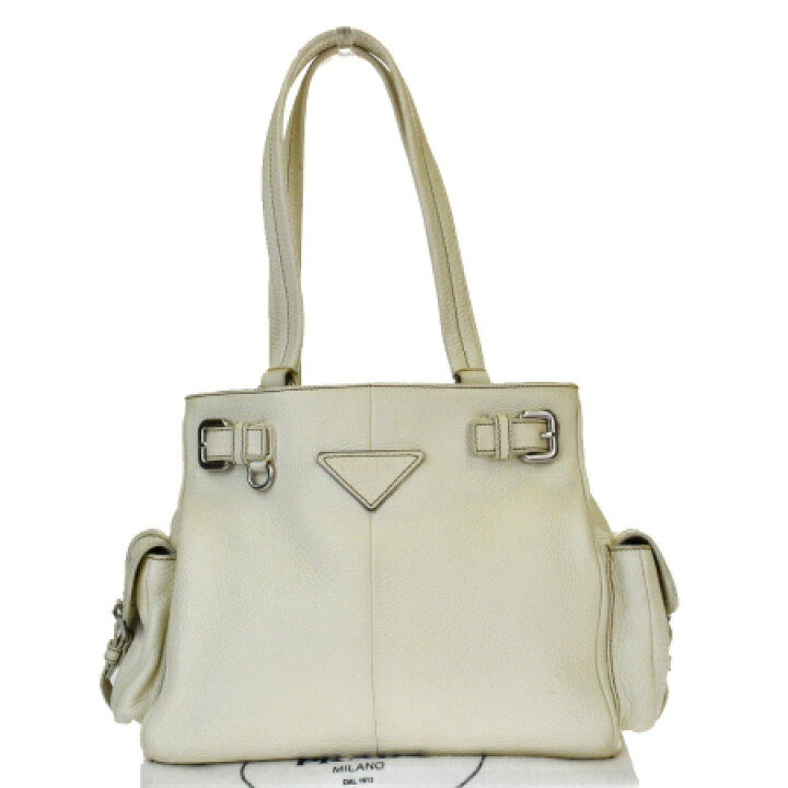 楽天市場】【中古】 プラダ PRADA ショルダーバッグ オフホワイト 