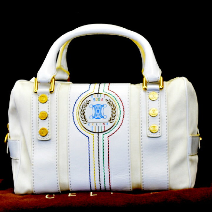 楽天市場】【中古】 セリーヌ CELINE マカダム ハンドバッグ ミニ  
