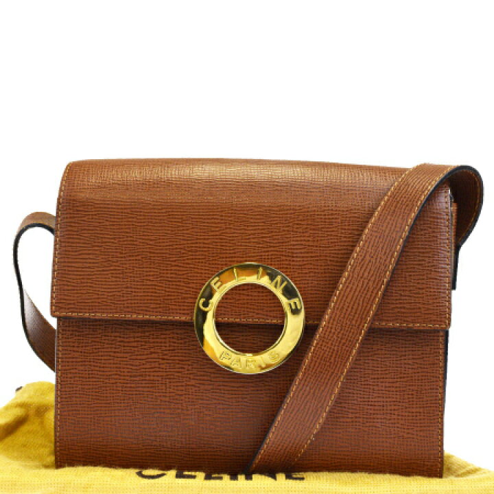 楽天市場】【中古】 美品 セリーヌ CELINE ショルダーバッグ ブラウン 