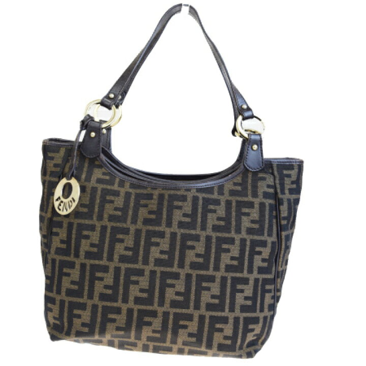 楽天市場】【中古】 中美品 フェンディ FENDI ズッカ ショルダーバッグ 