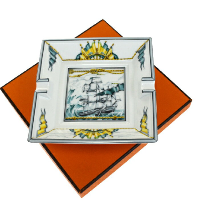 楽天市場】【中古】 未使用 HERMES エルメス 灰皿 アッシュトレイ 帆船 