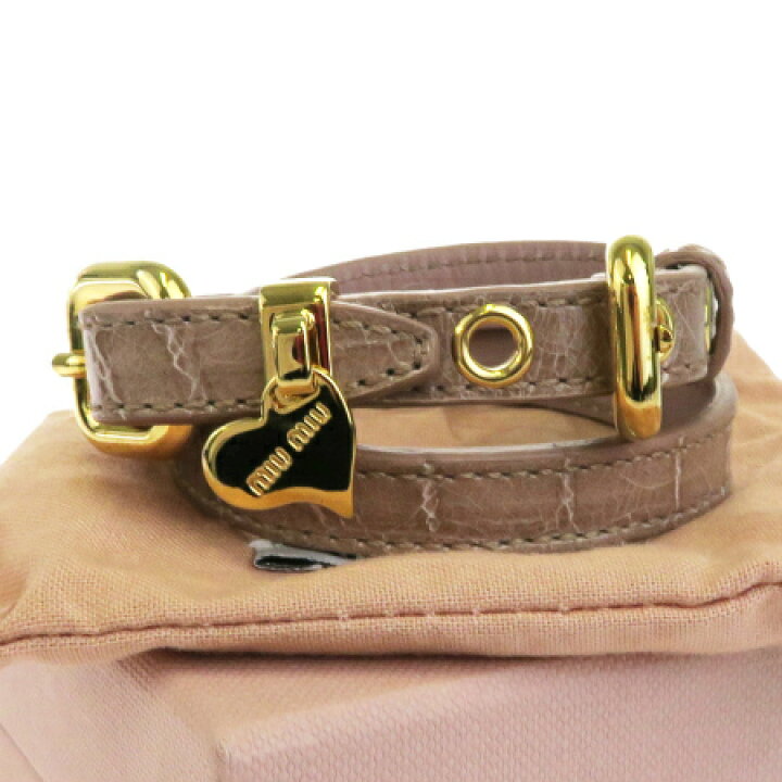 楽天市場】【中古】 超美品 ミュウミュウ miumiu 二重巻 ブレスレット  