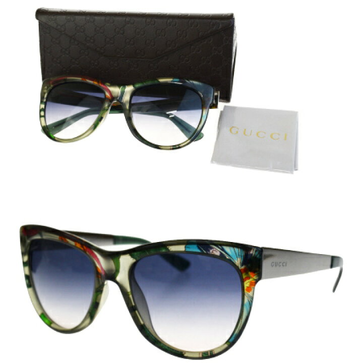 GUCCI サングラス グリーン ケース付き 眼鏡拭き付き