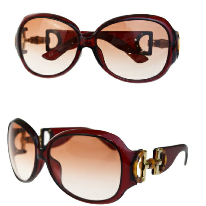 楽天市場】【中古】 美品 グッチ GUCCI バンブー サングラス レッド  