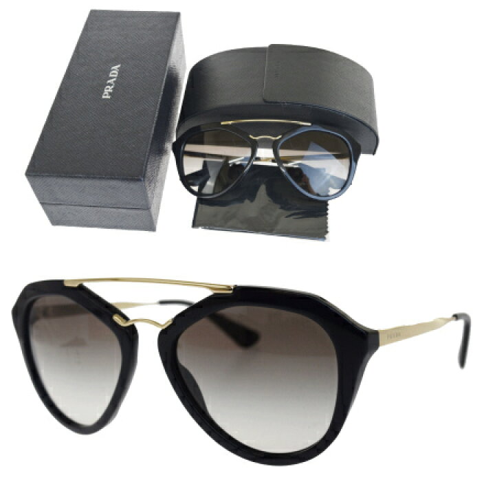 楽天市場】【中古】 プラダ PRADA サングラス ブラック ゴールド  