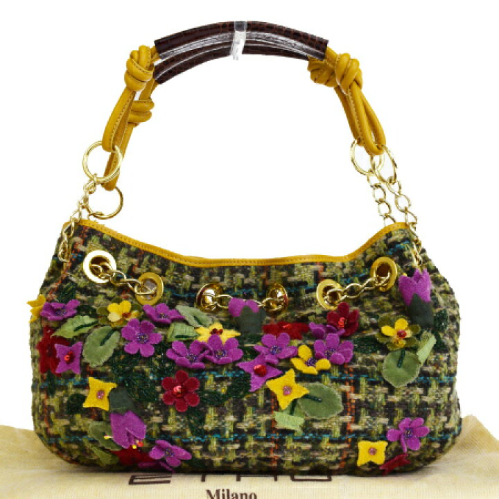 楽天市場】【中古】 美品 エトロ ETRO チェーン ショルダーバッグ 花柄  