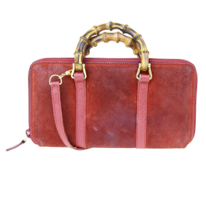 楽天市場】【中古】 グッチ GUCCI バンブー ラウンドファスナー 長財布 