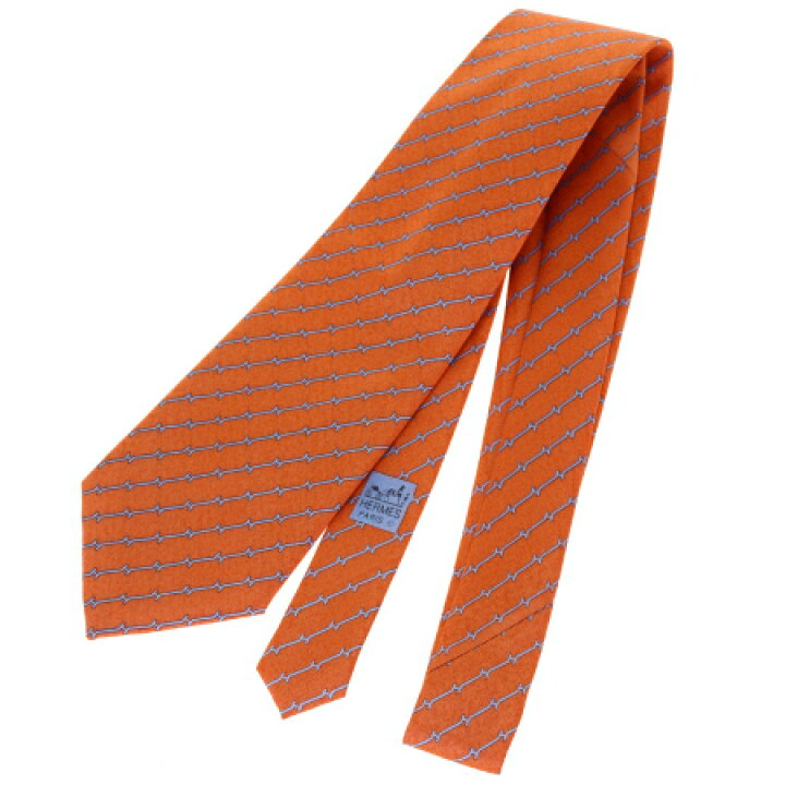 楽天市場】【中古】 超美品 エルメス HERMES ネクタイ オレンジ シルク 