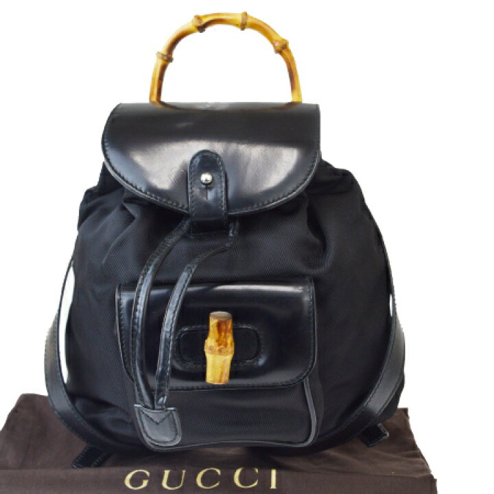 楽天市場】【中古】 中美品 グッチ GUCCI バンブー リュックサック 