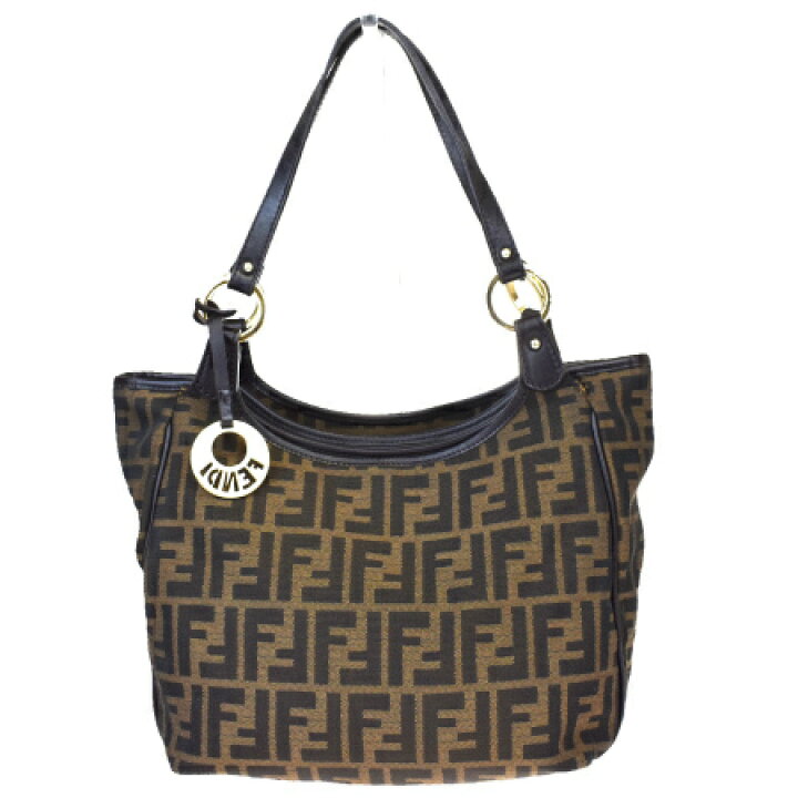 楽天市場】【中古】 中美品 フェンディ FENDI ズッカ ショルダーバッグ 
