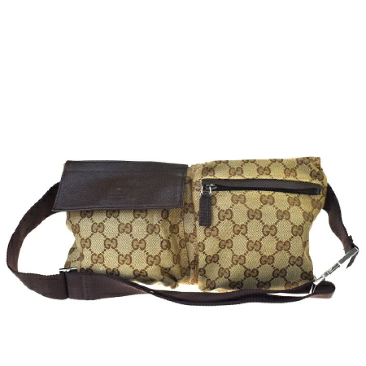 楽天市場】【中古】 中美品 グッチ GUCCI ウエストポーチ バッグ GG柄 