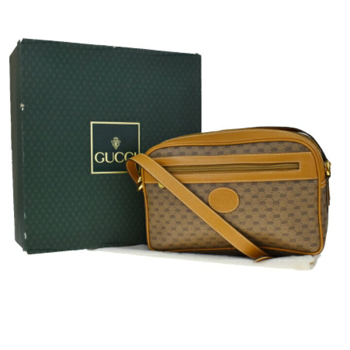 楽天市場】【中古】 グッチ GUCCI ショルダーバッグ マイクロGG柄 