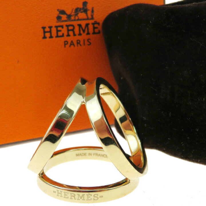 楽天市場】【中古】 超美品 エルメス HERMES トリオ スカーフリング  