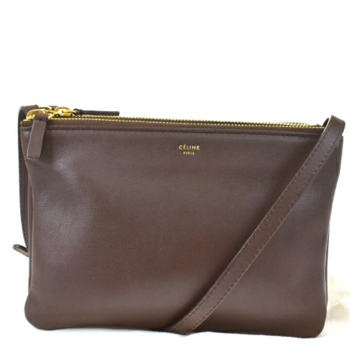 楽天市場】【中古】 美品 セリーヌ CELINE ショルダーバッグ ブラウン  