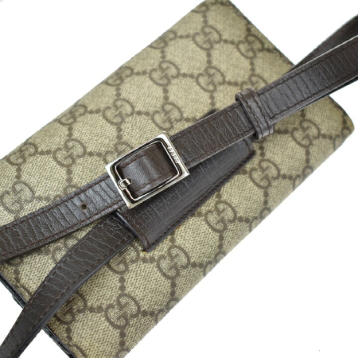 楽天市場】【中古】 超美品 グッチ GUCCI ウエストポーチ バッグ GG柄 