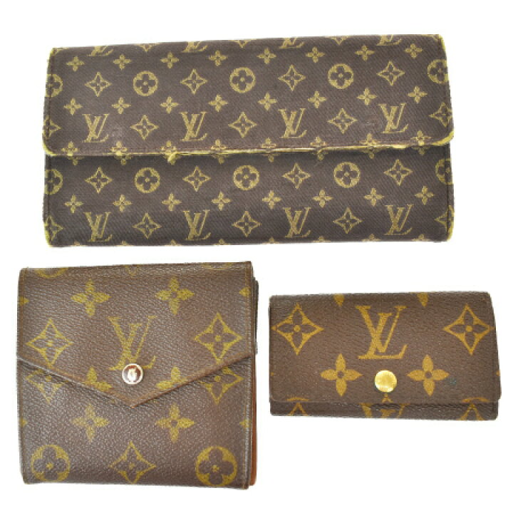 楽天市場】【中古】 3点セット ルイヴィトン LOUIS VUITTON 二つ折り 