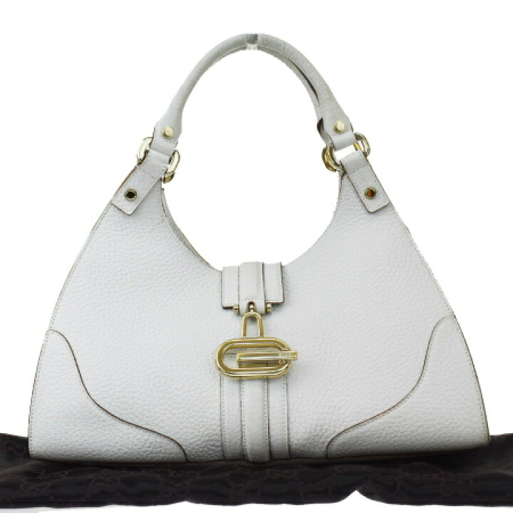 楽天市場】【中古】 グッチ GUCCI ハンドバッグ ショルダー ホワイト 