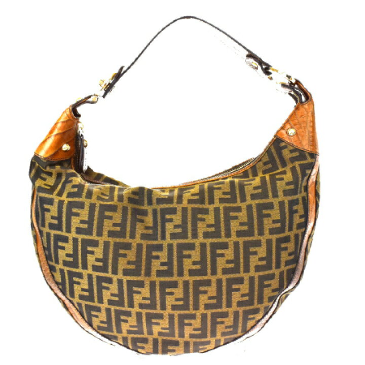 楽天市場】【中古】 美品 フェンディ FENDI ズッカ ショルダーバッグ 