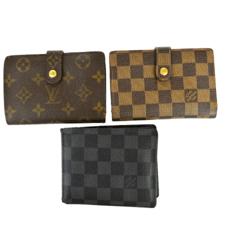 楽天市場】【中古】 3点セット ルイヴィトン LOUIS VUITTON 二つ折り 