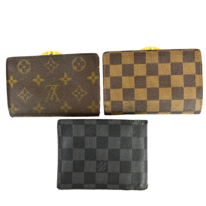楽天市場】【中古】 3点セット ルイヴィトン LOUIS VUITTON 二つ折り 