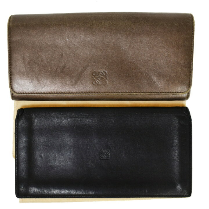 楽天市場】【中古】 2点セット ロエベ LOEWE 二つ折り 長財布 札入れ  