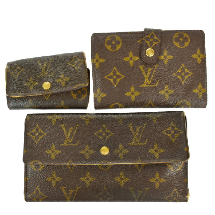 楽天市場】【中古】 3点セット ルイヴィトン LOUIS VUITTON 二つ折り  