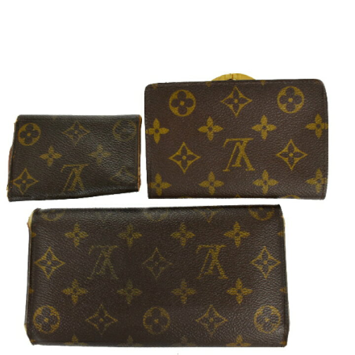 楽天市場】【中古】 3点セット ルイヴィトン LOUIS VUITTON 二つ折り 