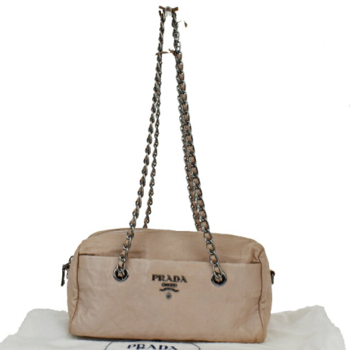 楽天市場】【中古】 中美品 プラダ PRADA チェーン ショルダーバッグ 