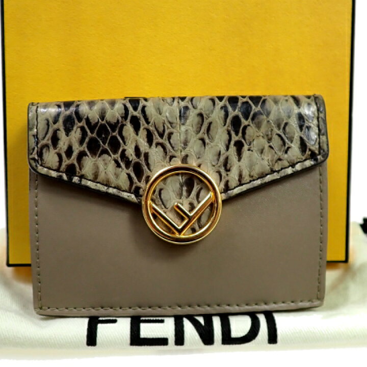 楽天市場】【中古】 美品 フェンディ FENDI 三つ折り ミニ 財布 