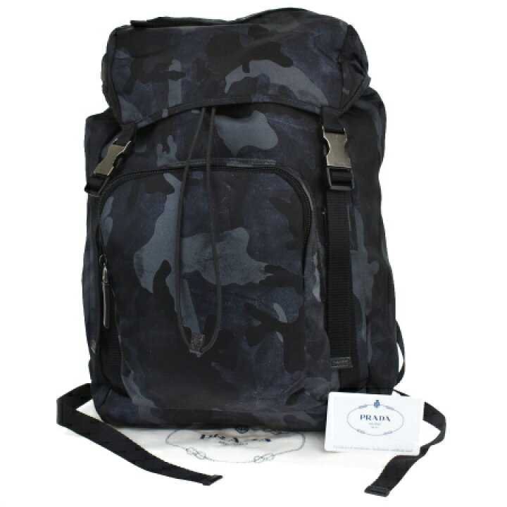 楽天市場】【中古】 美品 プラダ PRADA リュックサック バックパック  