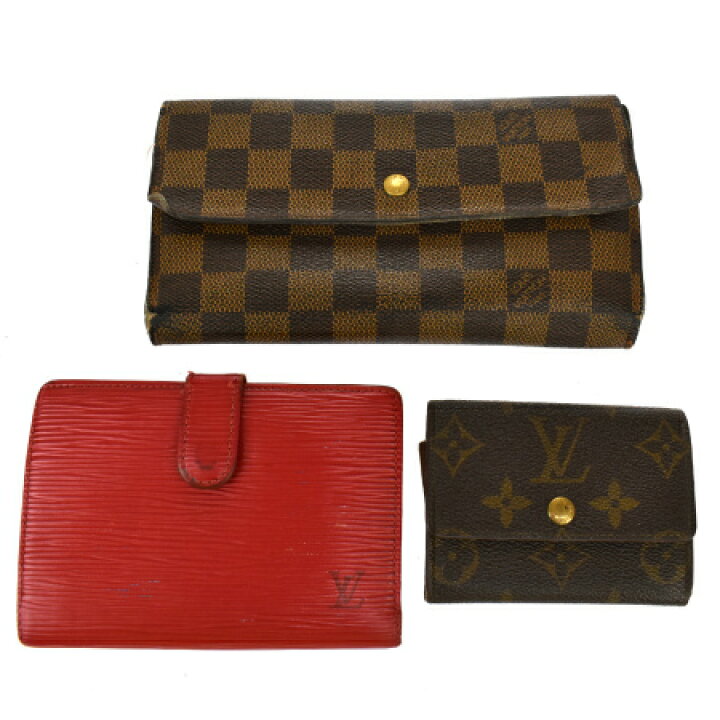 楽天市場】【中古】 3点セット ルイヴィトン LOUIS VUITTON 三つ折り 