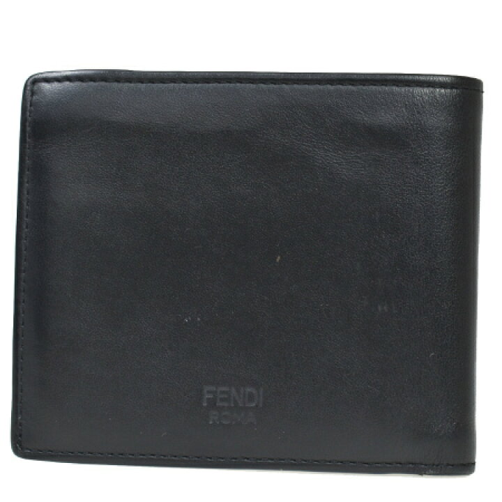 楽天市場】【中古】 フェンディ FENDI モンスター 二つ折り 札入れ  