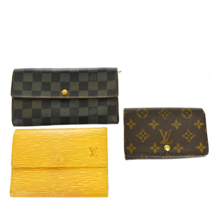 楽天市場】【中古】 3点セット ルイヴィトン LOUIS VUITTON 二つ折り  