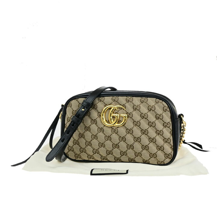 楽天市場】【中古】グッチ GUCCI ロゴ マーモント GGパターン チェーン 
