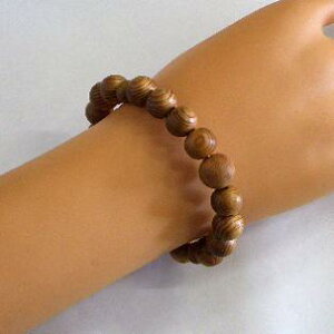 木製ブレスレット 天然銘木■屋久杉(やくすぎ)【主玉10ミリ】念珠■唐木数珠ブレスレット仕立 桐箱入り