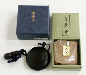 塗香セット★日本製高等塗香15g+塗香入れ★ 黒檀・大 ★