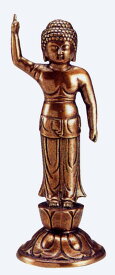 仏像■　釈迦誕生仏　小■山本山雲作　青銅製　【高岡銅器】