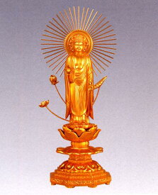 仏像■　阿弥陀如来　お東用御本尊　純金メッキ　20■合金製　【高岡銅器】