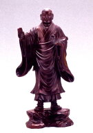 仏像■　日蓮上人　茶色　24■合金製　【高岡銅器】