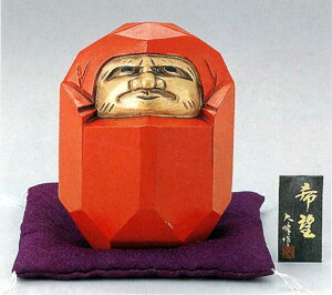 縁起物 置物■ ダルマ六心 希望 ■アルミ製 化粧箱入り【高岡銅器】u268-01