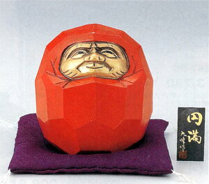 縁起物 置物■ ダルマ六心 円満 ■アルミ製 化粧箱入り【高岡銅器】u268-02
