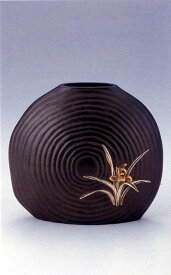 花器・花瓶■　蘭　■佐野宏采作　銅製　桐箱入り【高岡銅器】175d88-09