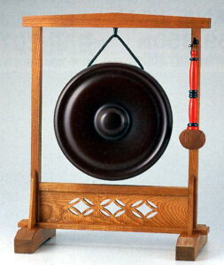 茶器・茶道具■ 尺1 真中銅鑼 並枠付 ■倍(バイ)付 銅製 紙箱入り【高岡銅器】