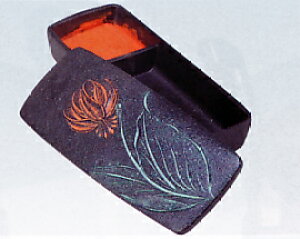 置物 小物■ 朱肉池 かたかご ■鋳鉄製 紙箱入り【高岡銅器】